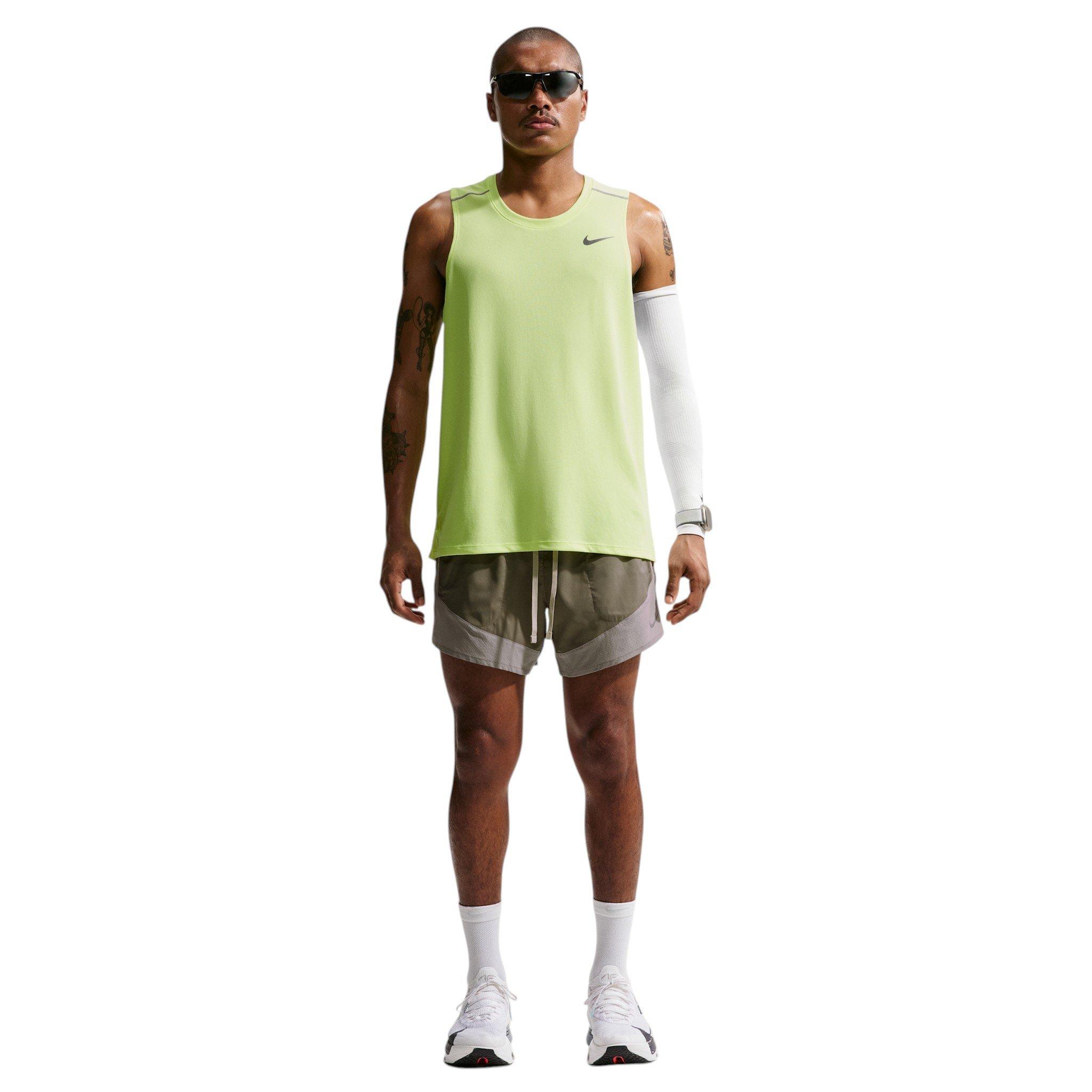 Nike Men's Stride Plus Dri-FIT 5" Brief-Lined Running Shorts - Green - GREEN